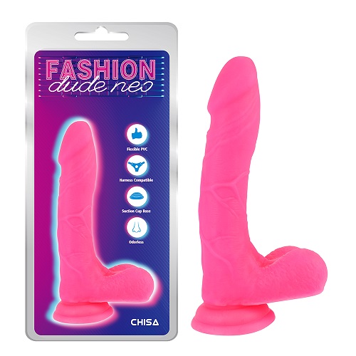 8 colių dvigubo tankio gaidžio dildo rožinė